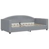 vidaXL daybed 100x190 cm stof lysegr&aring;