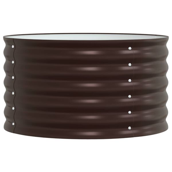 vidaXL H&oslash;jbed Brun 80 x 80 x 44 cm St&aring;l