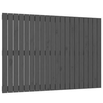 vidaXL sengegavl 127,5x3x90 cm massivt fyrretræ grå