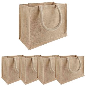 vidaXL Jute tasker 5 Naturfarvet 26 x 22 x 14 cm 100% Tossa Jute