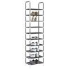 vidaXL skostativ 10-etagers 44x28x180 cm ikke-v&aelig;vet stof sort