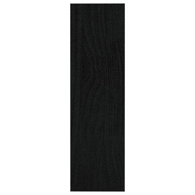 vidaXL bogskab/rumdeler 100x30x103 cm massivt fyrretræ sort