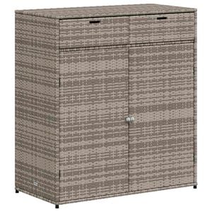 vidaXL opbevaringsskab til haven 105x55x113 cm polyrattan gr&aring;