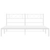 vidaXL sengeramme med sengegavl 200x200 cm metal hvid