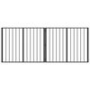 vidaXL Hunded&oslash;r 2 pcs Sort 100 x 80 cm Galvaniseret st&aring;l