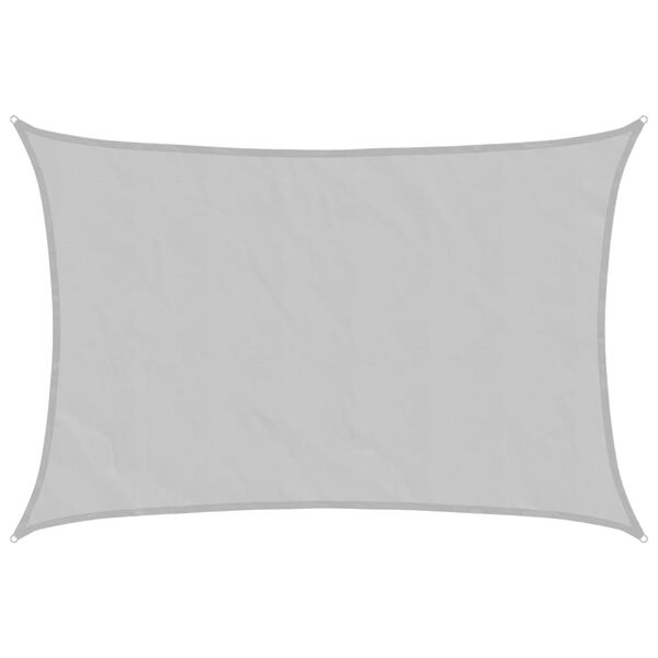 vidaXL solsejl 2,5x2 m 100 % polyesterstof lysegr&aring;
