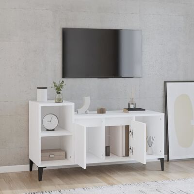 vidaXL tv-bord 100x35x55 cm konstrueret træ hvid
