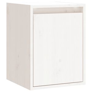 vidaXL v&aelig;gskab 30x30x40 cm massivt fyrretr&aelig; hvid