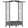 vidaXL H&aelig;vet Bed med Trellis og Tag Lysegr&aring; 124 x 40 x 129 cm PP
