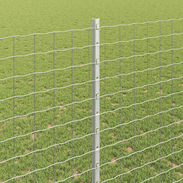 vidaXL Hegnssøjler 88 pcs Sølv 180 cm Stål