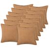 vidaXL Pudebetr&aelig;k 12 pcs HOUTEN Beige 50 x 50 cm Boucl&eacute;