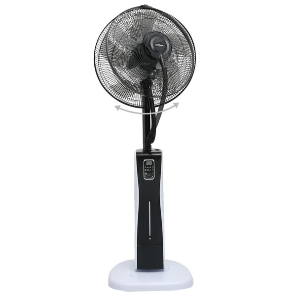 vidaXL gulvventilator med vandt&aring;ge fjernbetjening sort og hvid