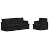 vidaXL Sofa S&aelig;t 2 stk. Sort Stof