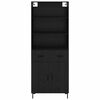 vidaXL Highboard med skuffe Sort eg 69,5 x 34 x 180 cm Konstrueret tr&aelig;