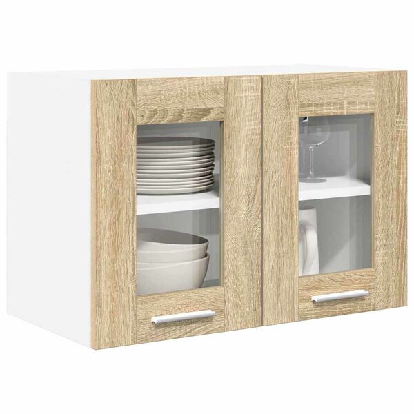 vidaXL Hængeskab Riga 2 pcs Sonoma eg 60 x 31 x 40 cm Konstrueret træ