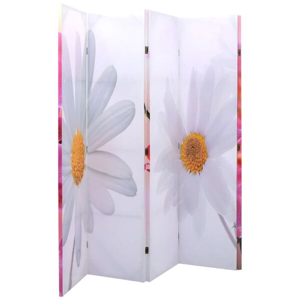 vidaXL foldbar rumdeler 200 x 170 blomstermotiv