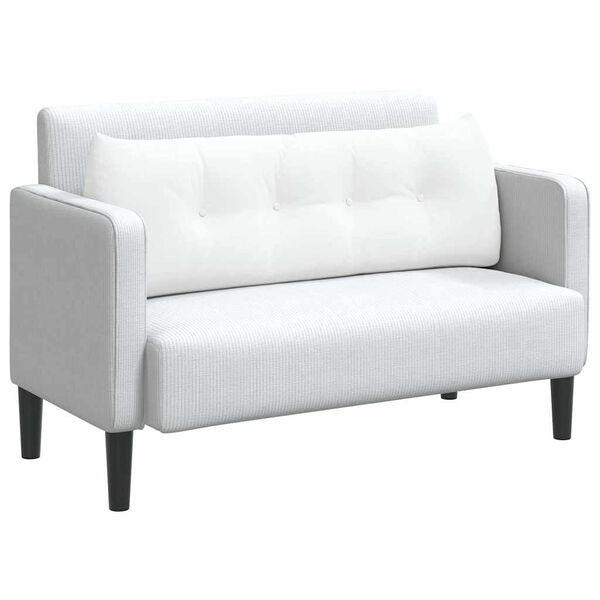 vidaXL Rygpude Hvid 140 x 24 x 50 cm Stof