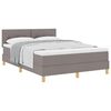 vidaXL Box spring seng med pude Gr&aring;brun 160 x 200 cm Stof
