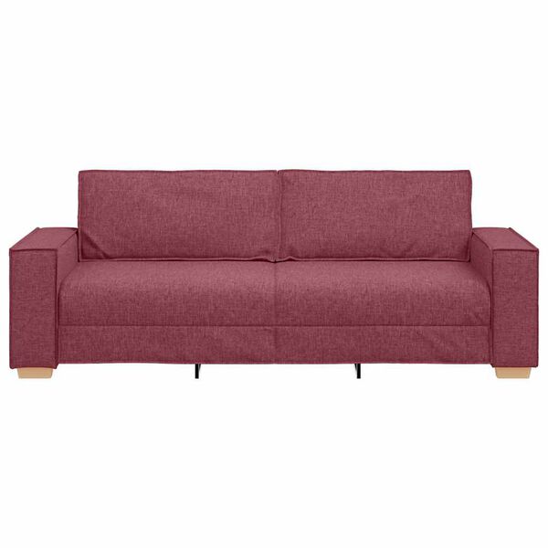 vidaXL 3-personers sofa vinrød 180 cm stof