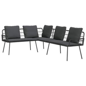 vidaXL Sofa 5-Antal s&aelig;der Antracit St&aring;l