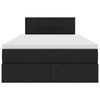 vidaXL Seng med opbevaring og madras Sort 120 x 190 cm Konstrueret træ