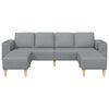 vidaXL Stue Sofa 3 pcs Lysegr&aring; Polyester