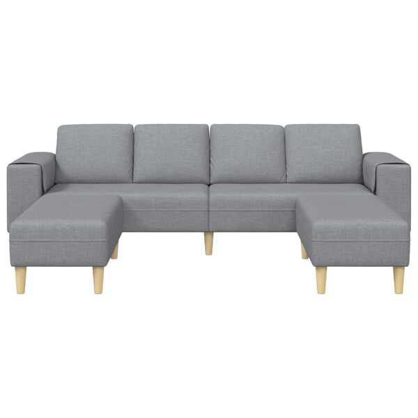 vidaXL Stue Sofa 3 pcs Lysegr&aring; Polyester