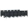 vidaXL Have Spisebordss&aelig;t 13 pcs Antracit Polt rattan
