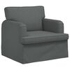 vidaXL Sofa S&aelig;t 2 pcs M&oslash;rkegr&aring; 144 x 80 x 85 cm Stof