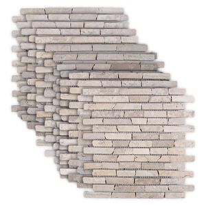 vidaXL Mosaik Fliser Cremefarvet 30 x 30 cm Marmor
