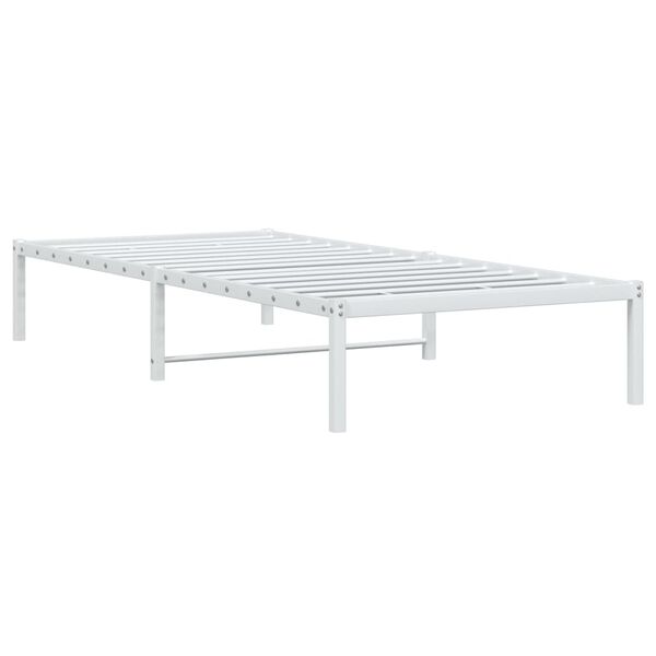 vidaXL sengeramme 90x190 cm metal hvid