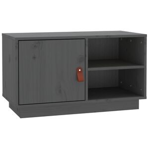 vidaXL tv-bord 70x34x40 cm massivt fyrretr&aelig; gr&aring;
