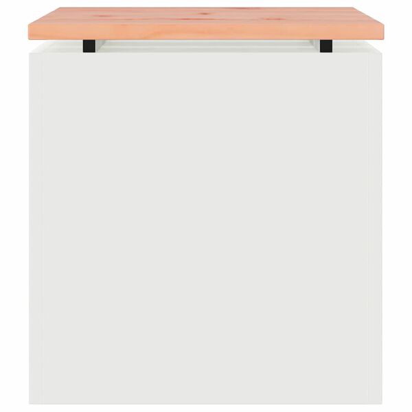 vidaXL Haveb&aelig;nk Hvid 40 x 40 x 43 cm St&aring;l