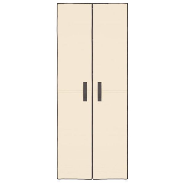vidaXL skoskab 60x30x166 stof cremefarvet