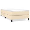 vidaXL Boxspring sengeramme 80x200 cm stof cremefarvet