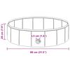 vidaXL Foldbar hundesv&oslash;mmepulje Bl&aring; 80 x 80 x 20 cm PVC
