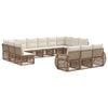 vidaXL Havesofa S&aelig;t 13 stk. Beige og cremehvid polyrattan