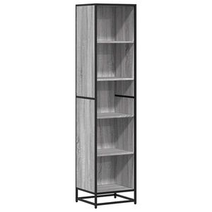 vidaXL bogreol 40x35x170,5 cm konstrueret tr&aelig; gr&aring; sonoma-eg