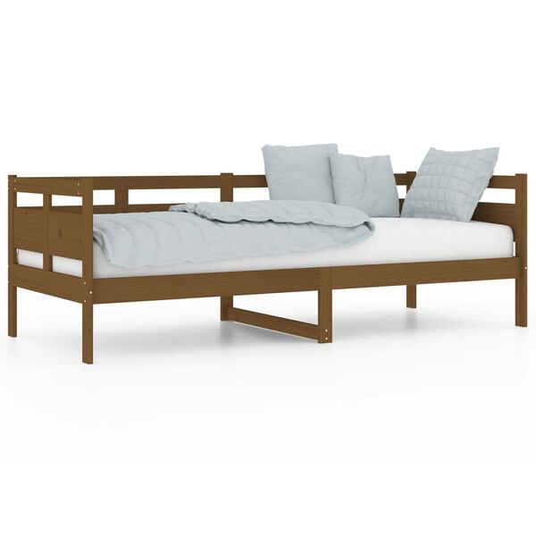 vidaXL daybed 80x200 cm massivt fyrretr&aelig; gyldenbrun
