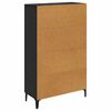 vidaXL Highboard Sort eg 70 x 31 x 115 cm Ingeni&oslash;rt tr&aelig; og jern