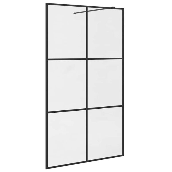 vidaXL brusev&aelig;g 115x195 cm klart sikkerhedsglas sort
