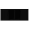 vidaXL tv-bord 100x35x40 cm konstrueret tr&aelig; sort