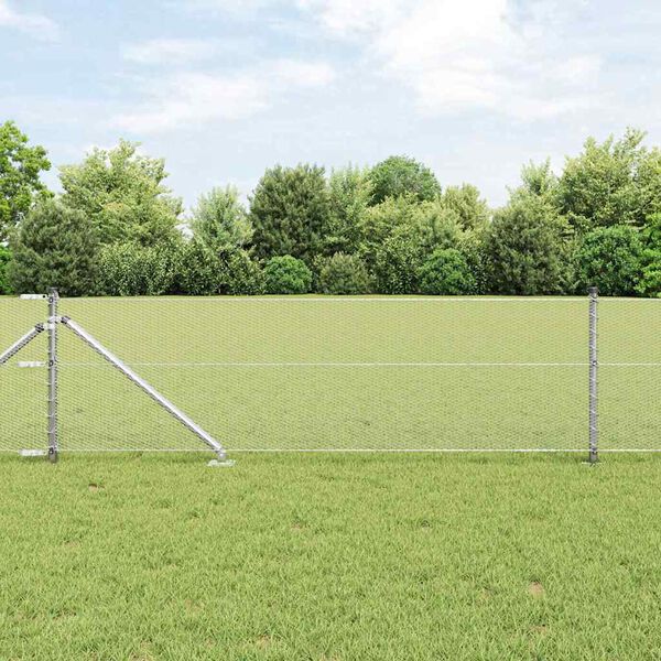 vidaXL Hegnsp&aelig;l S&oslash;lv 100 x 0,6 m (13 mm net) St&aring;l