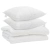 vidaXL Dyne med pude 3 stk. Hvid Mikrofiber