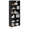 vidaXL Highboard Sort eg 69,5 x 32,5 x 180 cm Konstrueret tr&aelig;