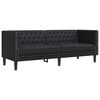 vidaXL Stue Sofa 3 pcs Sort 194 x 74,5 x 70,5 cm Faux l&aelig;der