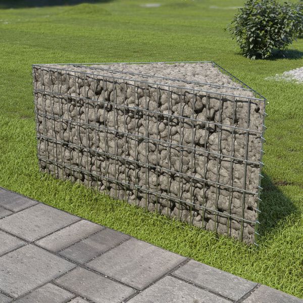 vidaXL gabion-højbed 75x75x50 cm galvaniseret stål