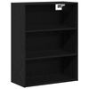 vidaXL Highboard med skuffe Sort eg 69,5 x 34 x 180 cm Konstrueret tr&aelig;