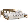 vidaXL daybed med udtr&aelig;k 2x(90x190) cm massivt fyrretr&aelig; gyldenbrun