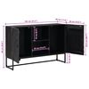 vidaXL Sideboard Sort 105 x 30 x 68 cm